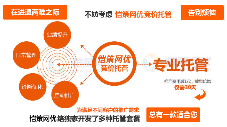 愷策網(wǎng)優(yōu)專業(yè)競(jìng)價(jià)賬戶托管解決中小型企業(yè)競(jìng)價(jià)推廣效果不佳問題